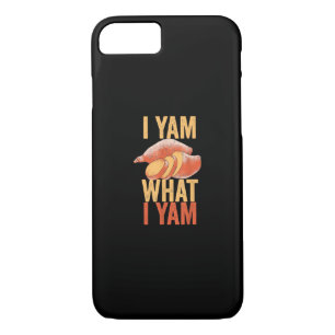 I Yam What I Yam Funny Thanksgiving Sweet Potato J Case-Mate iPhone Case