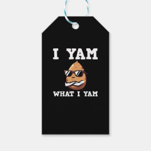 I Yam What I Yam Humorous V-Neck Gift Tags