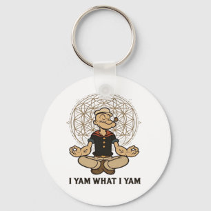 I Yam What I Yam Meme Quote Key Ring