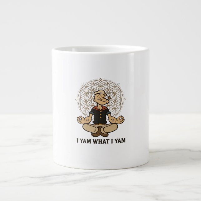 I Yam What I Yam Meme Quote Large Coffee Mug (Front)