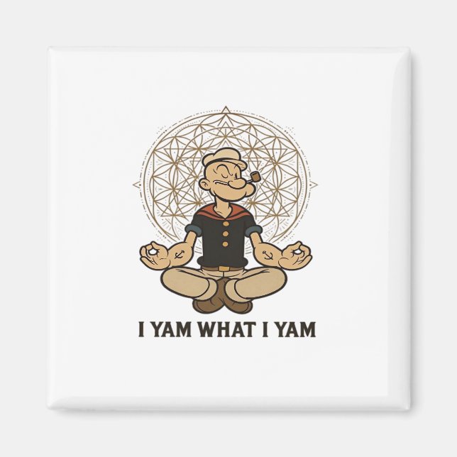 I Yam What I Yam Meme Quote Magnet (Front)