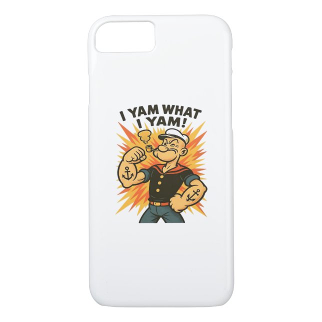 I Yam What I Yam Popeye Cartoon Quote Classic Case-Mate iPhone Case (Back)