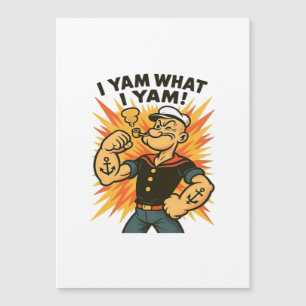 I Yam What I Yam Quote Humor Retro Feel