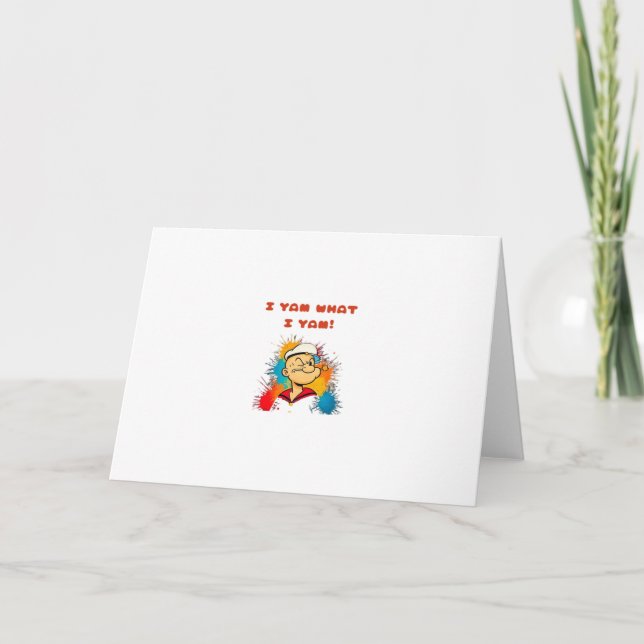 I Yam What I Yam Sweet Potato Thanksgiving Sloth Card (Front)