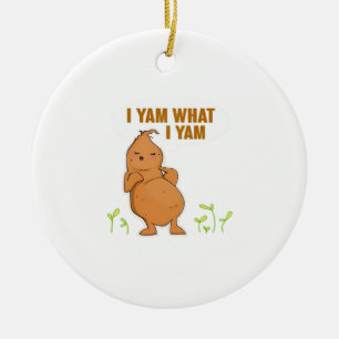 I Yam What I Yam Trendy Basic Ceramic Tree Decoration