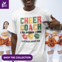 I Yell Because I Care CHEER COACH Funny Custom