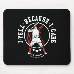 I Yell Because I Care Vintage Sports Sell Coach So Mouse Pad