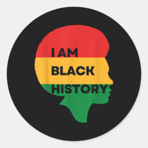 Iam Black History, Black History Month , Pride Of Classic Round Sticker