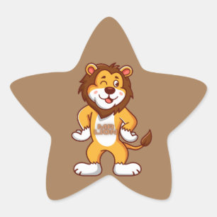 iam mr lion star sticker