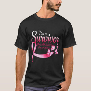 I'am Survivor Breast Cancer Awareness With Pink Ri T-Shirt