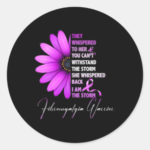 I'am The Storm Fibromyalgia Warrior 3  Classic Round Sticker