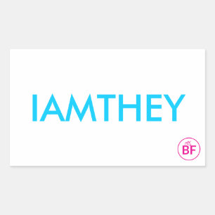 IAMTHEY Card Rectangular Sticker