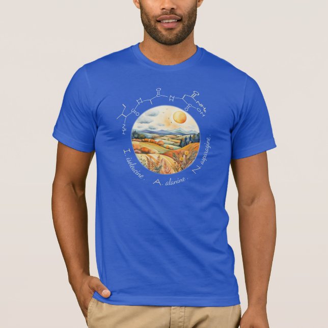 IAN peptide, Moon 9 w/ custom text, dark T-Shirt (Front)