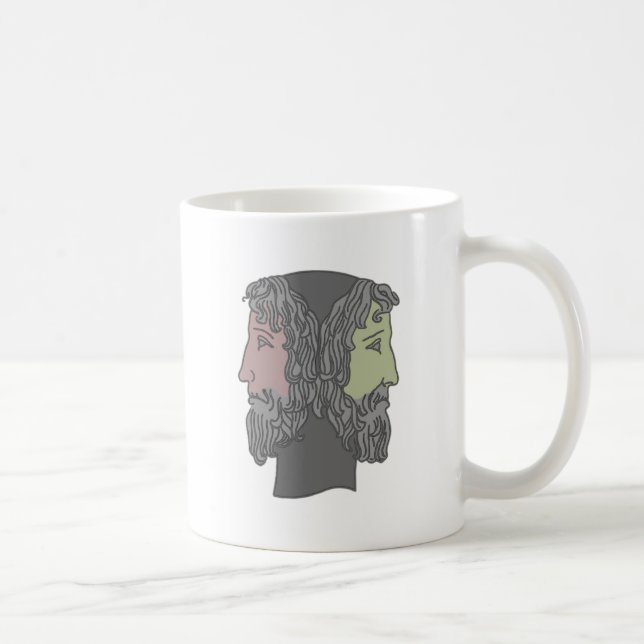 ianus janus face coffee mug (Right)