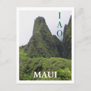 IAO NEEDLE (MAU)I ENSHROUDED IN CLOUDS" POSTCARD