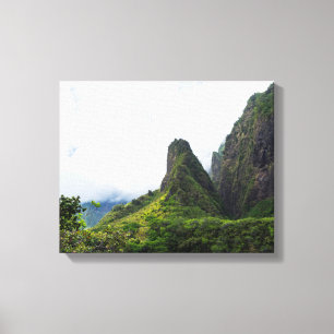 iao needle state monument in maui hawaii canvas print