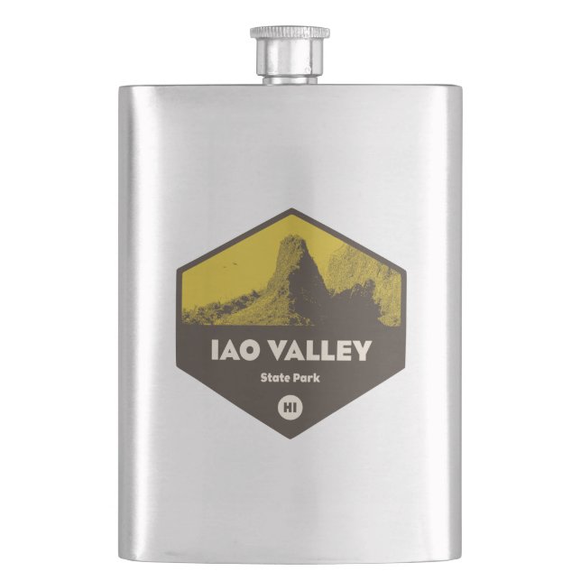 Iao Valley State Park Hawaii Hip Flask (Front)