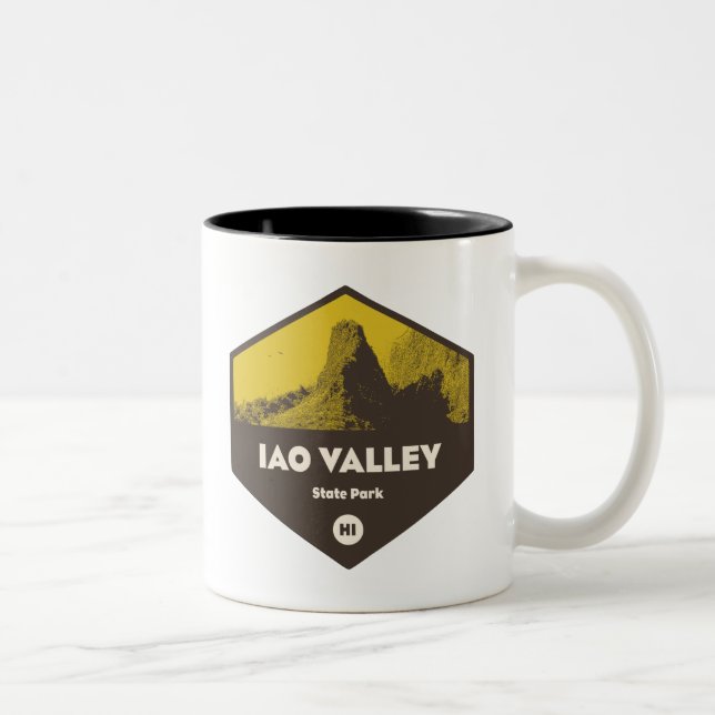 Iao Valley State Park Hawaii Two-Tone Coffee Mug (Right)