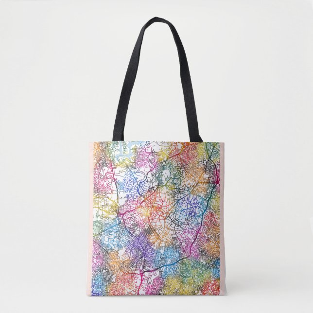Ibadan Nigeria City Map Tote Bag (Front)