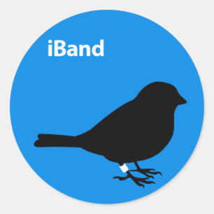 iBand Blue Classic Round Sticker