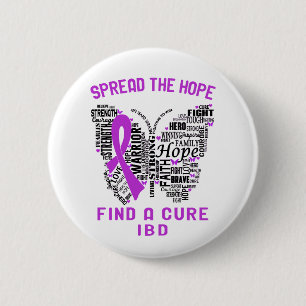 IBD Awareness Ribbon Support Gifts 6 Cm Round Badge