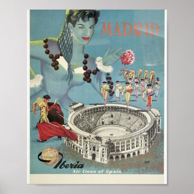 Iberia Vintage "Madrid" Poster (Front)