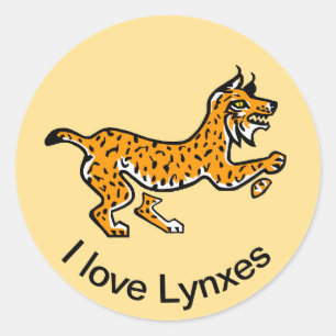 Iberian lynx - classic round sticker