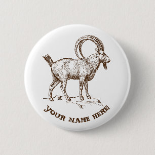 Ibex 6 Cm Round Badge