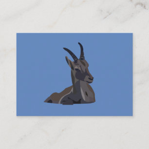 Ibex Goat Animal Art Goat Business Card