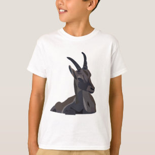 Ibex Goat Animal Art Kids T-Shirt