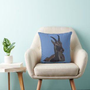 Ibex Goat Animal Cushion