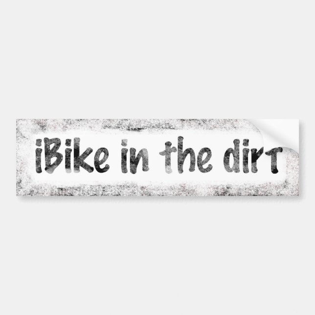 iBike In The Dirt Bumper Sticker (Front)