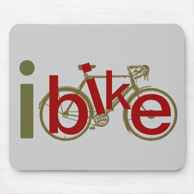 ibike ~ love cycling mouse pad (Front)