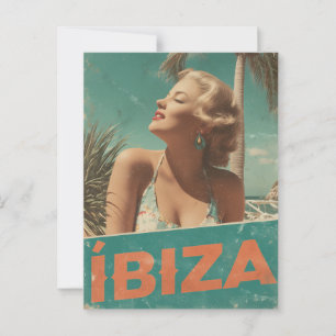 Ibiza 50s vintage postcard