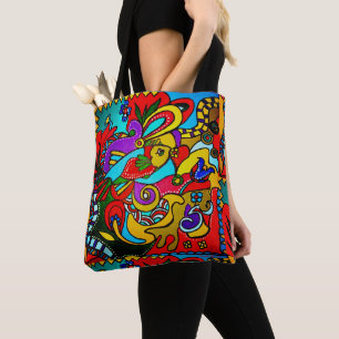 Ibiza Happy-Art schoudertas Tote Bag
