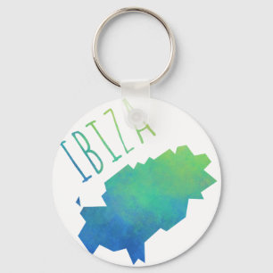 Ibiza Map Key Ring