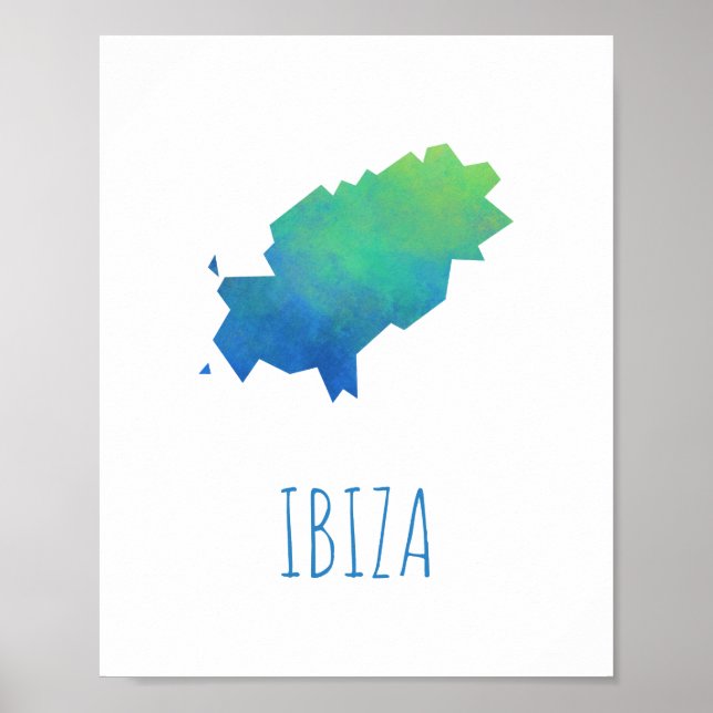Ibiza Map Poster (Front)