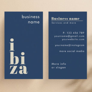 Ibiza Spain company Business Card