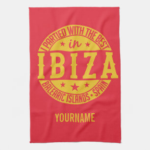 IBIZA spain custom monogram hand towel