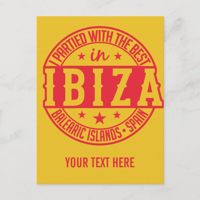 IBIZA Spain custom postcard (Front)