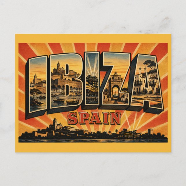 Ibiza Spain Dalt Vila Citadel Postcard (Front)