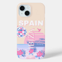 Ibiza, Spain, Travel Art, Preppy Art, Pink, Pastel