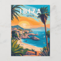 Ibiza Spain Travel Art Vintage