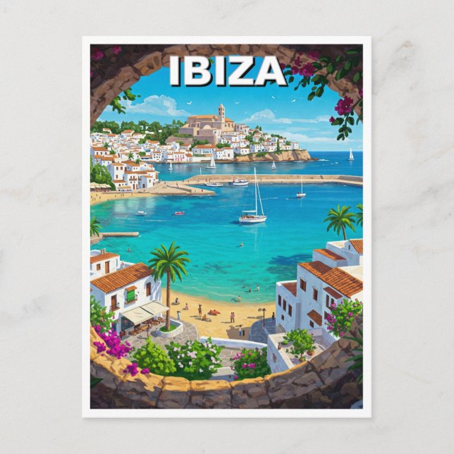 Ibiza Spain Travel Postcard (Front)