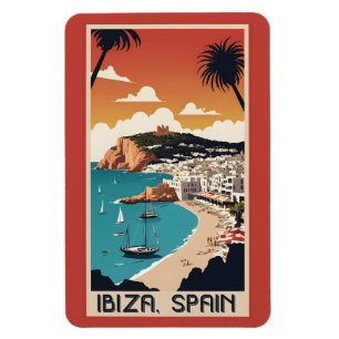 Ibiza, Spain Travel Poster Magnet