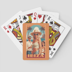Ibiza, Spain Travel Poster Playing Cards