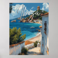 Ibiza Spain Travel Poster - Vintage Style