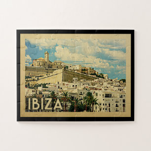 Ibiza Spain Vintage Travel Jigsaw Puzzle
