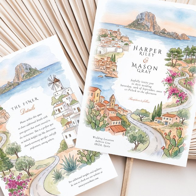 Ibiza Spain Wedding Invitation (Creator Uploaded)