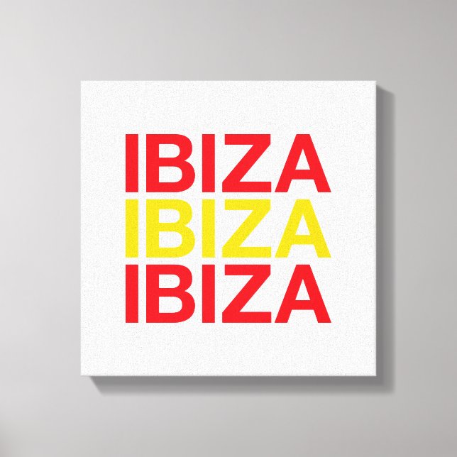 IBIZA Spanish Flag Canvas Print (Front)